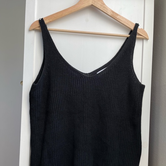 Amazon The Drop Black Knit Tank! Sweater Tank Oversized - Picture 2 of 6